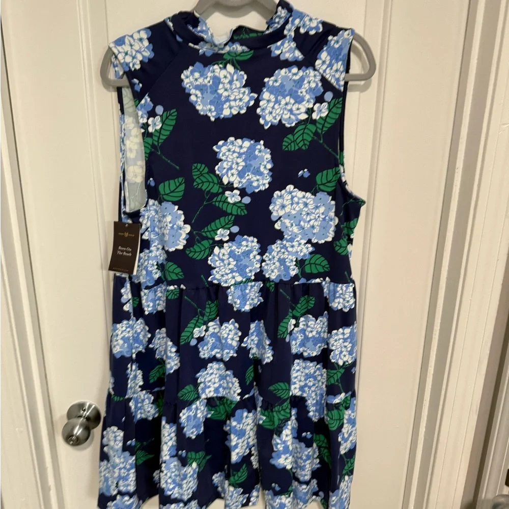 MAHI GOLD Blue and Green Floral Dress - Picture 11 of 12